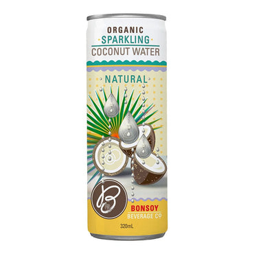 Bonsoy Beverage Co Organic Sparkling Coconut Water 320ml